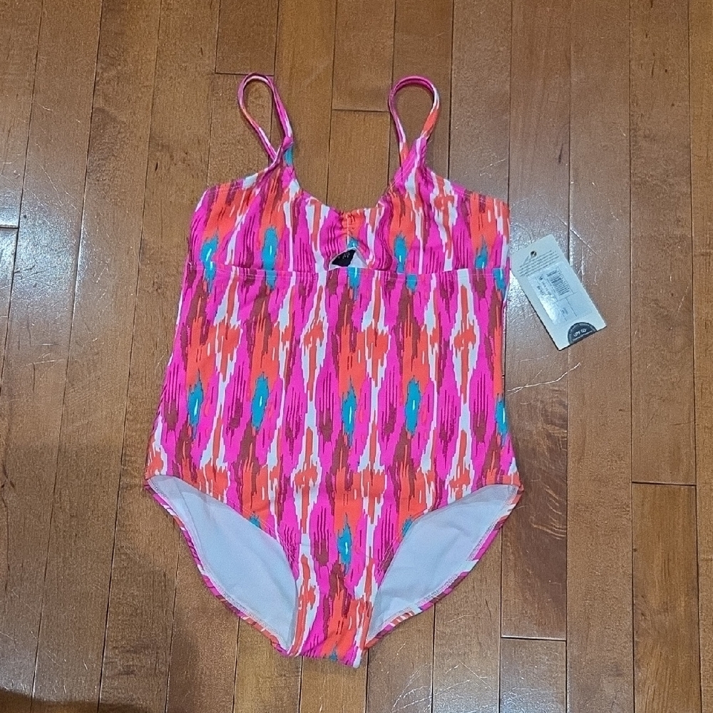 Cleobella Pink and Orange Kids Swim One Piece